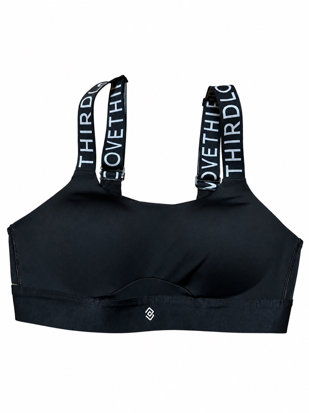 ThirdLove Kinetic Logo Strap Sports Bra Black 34B